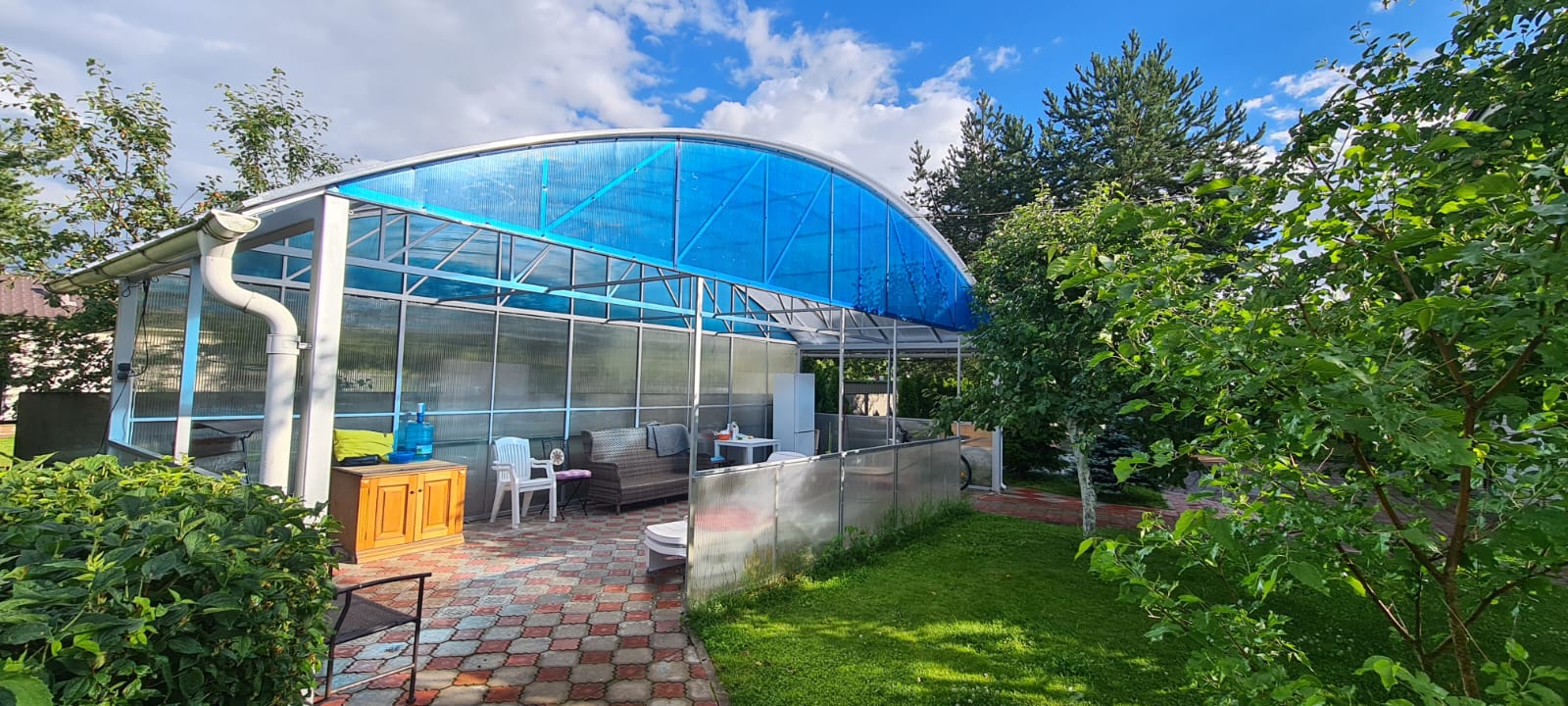 Сотовый поликарбонат 8 синий Практичный 2100*12000