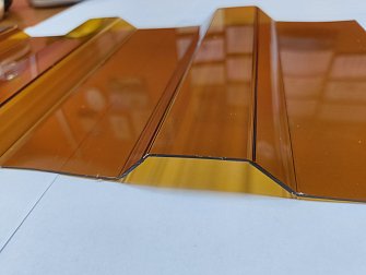 Профилированный поликарбонат МП20 1,3*1150*6000  POLYGAL янтарь