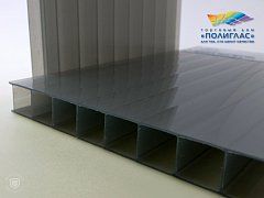 Сотовый поликарбонат 8 серебристый 18% Стандарт ГОСТ 2100*12000