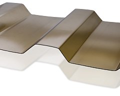 Профилированный поликарбонат МП20 1,3*1150*6000  POLYGAL бронза