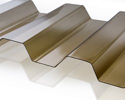 Профилированный поликарбонат С21 0,8*1051*6000  SUNTUF бронза 55%