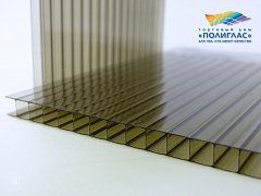 Сотовый поликарбонат 10 бронзовый 42% Колибри 2100*12000
