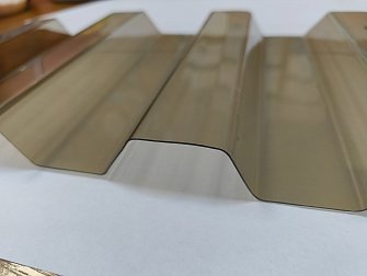 Профилированный поликарбонат С21 1,3*1051*6000  POLYGAL бронза