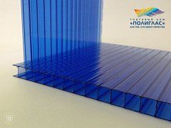 Сотовый поликарбонат 6 синий 30% Колибри 2100*12000